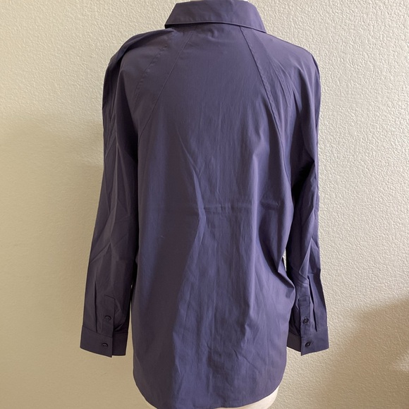 Athleta Purple Stretch Button Down Long‎ Sleeve - Picture 5 of 6